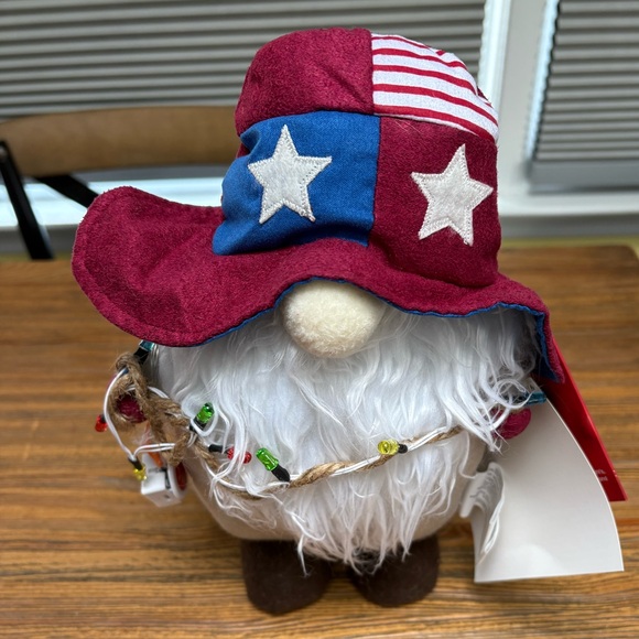 St. Nicholas Square Red and Blue Gnome with LED - Picture 8 of 9